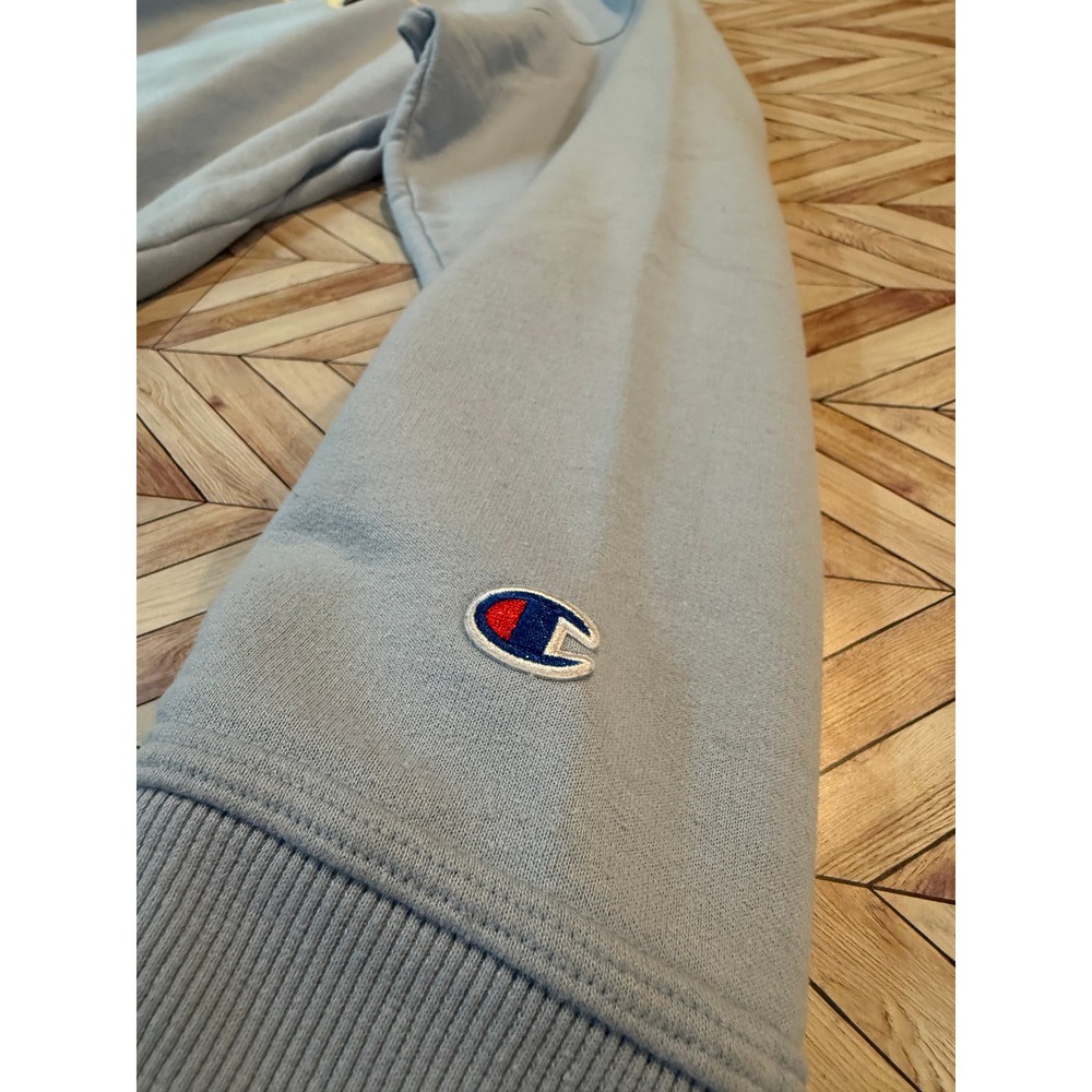 VTG Champion Mens XL Light Blue Pullover Hoodie Sweatshirt Athleticwear Pockets - Picture 8 of 11